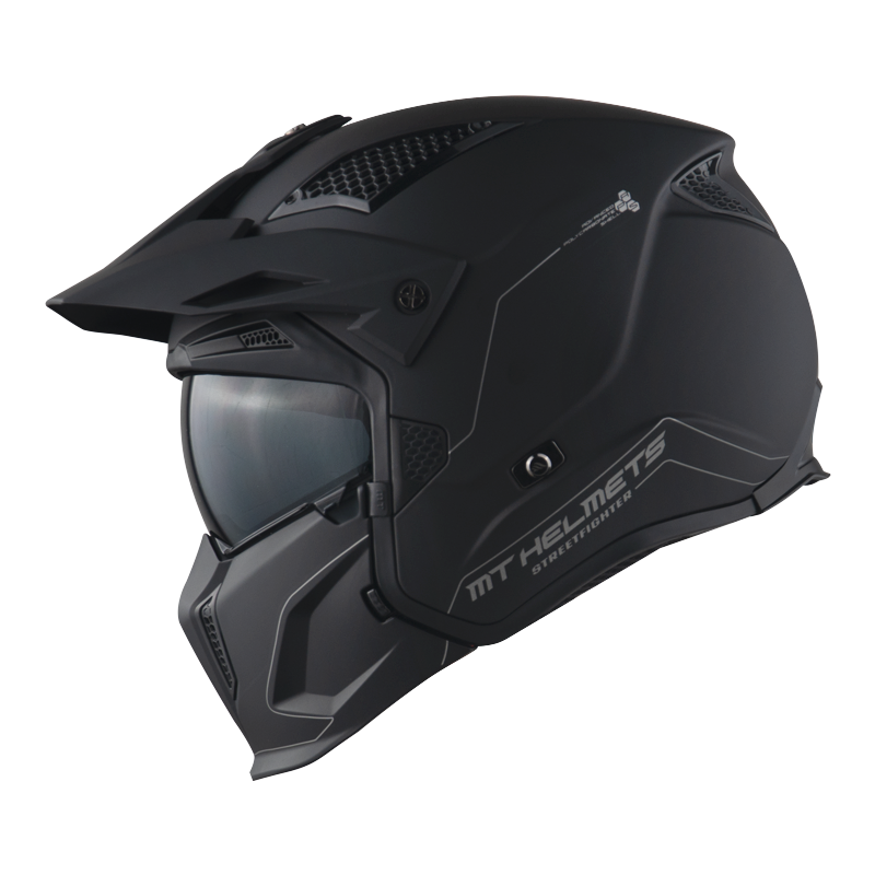 MT Helmets Streetfighter Solid Green Matt XL Moto Trial Helmet - MT12720000637/XL